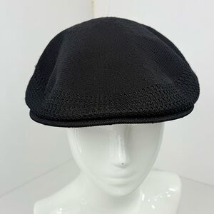 Kangol Black Ventair Breathable Knit Golf Peaky Blinders Newsboy Cap